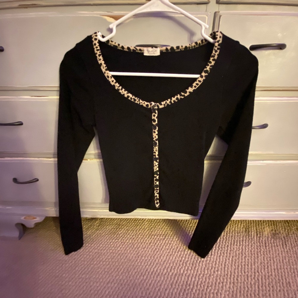john galt, one size long sleeve, cheetah print lining